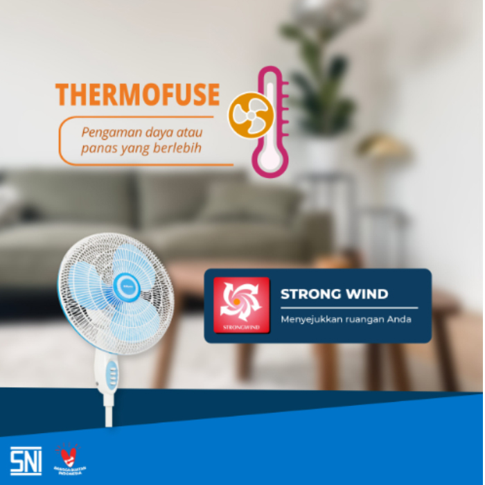 Miyako Standing Fan 16" Plastik - KAS1618BPL